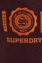 Superdry Spodnie bawełniane bordowy