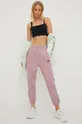Βαμβακερό παντελόνι adidas TERREX Tiro ροζ