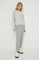 Bruuns Bazaar pantaloni CindySus Dagny pants BBW2393 gri SS25