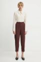 Bruuns Bazaar spodnie CindySus Dagny pants BBW2393 bordowy AW24