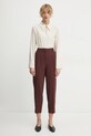 Bruuns Bazaar spodnie CindySus Dagny pants BBW2393 bordowy SS25
