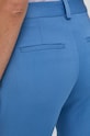 Шерстяные брюки Victoria Beckham голубой 1122WTR003168A