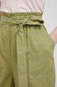 Pepe Jeans spodnie z domieszką lnu LOURDES zielony PL211531.618