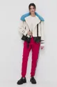 Karl Lagerfeld spodnie 220W1031 różowy