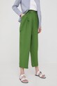 Sisley pantaloni 4B5FLF015.901 verde SS22