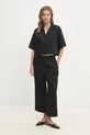 Dkny pantaloni din in P2RKSEUA negru SS22