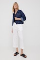 Dkny pantaloni din in P2RKSEUA alb SS22