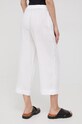 Îmbrăcăminte Dkny pantaloni din in P2RKSEUA alb
