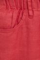 červená Ľanové nohavice United Colors of Benetton