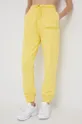 Βαμβακερό παντελόνι Calvin Klein Jeans κίτρινο