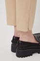 beżowy Calvin Klein spodnie z domieszką wełny