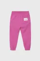 Calvin Klein Jeans - Παιδικό βαμβακερό παντελόνι ροζ