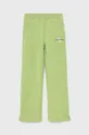 πράσινο Παιδικό βαμβακερό παντελόνι Calvin Klein Jeans Για κορίτσια