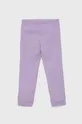 Дитячі бавовняні штани United Colors of Benetton фіолетовий