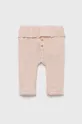 рожевий Дитячі бавовняні штани United Colors of Benetton Для дівчаток