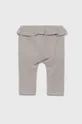 Детские хлопковые брюки United Colors of Benetton серый