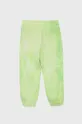 Детские хлопковые брюки United Colors of Benetton зелёный