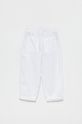Dječje hlače s dodatkom lana United Colors of Benetton bijela