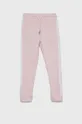 różowy Calvin Klein Jeans Spodnie dziecięce IG0IG01266.PPYY Dziewczęcy