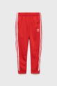 czerwony adidas Originals spodnie dresowe dziecięce HD2047 Dziecięcy