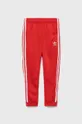 червоний Дитячі спортивні штани adidas Originals HD2047 Дитячий