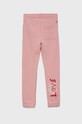 Dětské bavlněné kalhoty Tommy Hilfiger KS0KS00258.PPYY růžová SS22