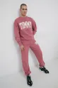 Nohavice Tommy Jeans ružová