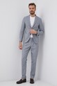 Tommy Hilfiger Spodnie z domieszką wełny PDTHL7534.PDTH406 szary SS22