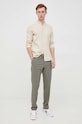 Tiger Of Sweden pantaloni de lana T70791006 verde SS22
