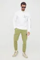 Hlače Calvin Klein Jeans zelena