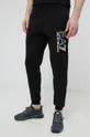 Хлопковые брюки EA7 Emporio Armani чёрный