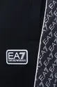 czarny EA7 Emporio Armani spodnie dresowe bawełniane 3LPP54.PJEQZ