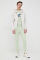 United Colors of Benetton spodnie bawełniane 3J68UF002.1R9 zielony SS22