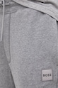 Bavlněné tepláky BOSS Casual šedá 50468448