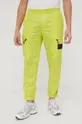 Tepláky Calvin Klein Jeans žlutě zelená