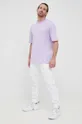 Bavlnené tepláky Calvin Klein Jeans biela