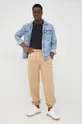 bézs Calvin Klein Jeans nadrág