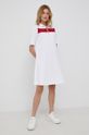 Bavlnené šaty Armani Exchange biela