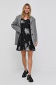 Samsoe Samsoe Rochie din amestec de mătase F21400040 negru SS22