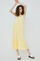 Φόρεμα Pieces κίτρινο