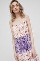 Desigual sukienka z domieszką lnu 22SWVW26 multicolor 22SWVW26
