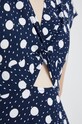 Vero Moda sukienka z domieszką lnu 10260353.NavyBlaze1 granatowy