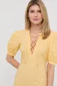 žltá Bavlnené šaty Patrizia Pepe