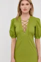 Βαμβακερό φόρεμα Patrizia Pepe πράσινο