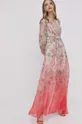 Φόρεμα από συνδυασμό μεταξιού Guess πολύχρωμο