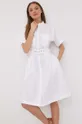 bijela Pamučna haljina Guess