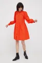 Pamučna haljina Y.A.S narančasta