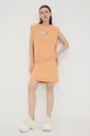 Tommy Jeans sukienka bawełniana DW0DW12885.PPYY pomarańczowy