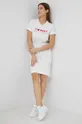 Tommy Hilfiger - Βαμβακερό φόρεμα λευκό