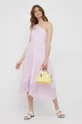Βαμβακερό φόρεμα GAP ροζ